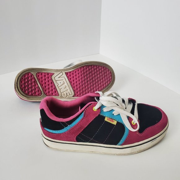 Vans Old Skool Pink Black Blue EU Size 35, Women's Size 5.5 - Picture 2 of 4